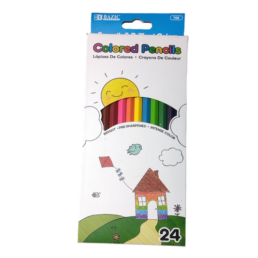 BAZIC 24 COLORED PENCILS