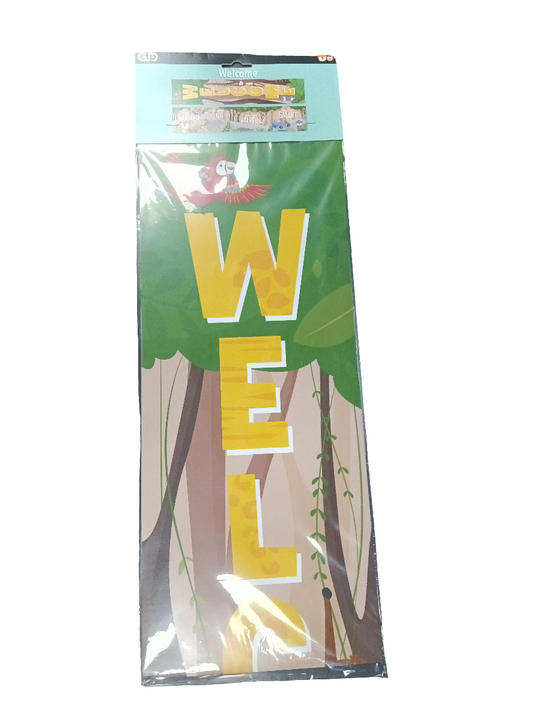 JUNGLE FRIENDS WELCOME BANNER