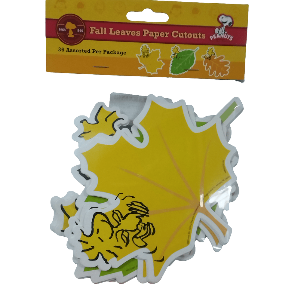 CUT-OUTS PEANUTS FALL LEAVES 36 PC
