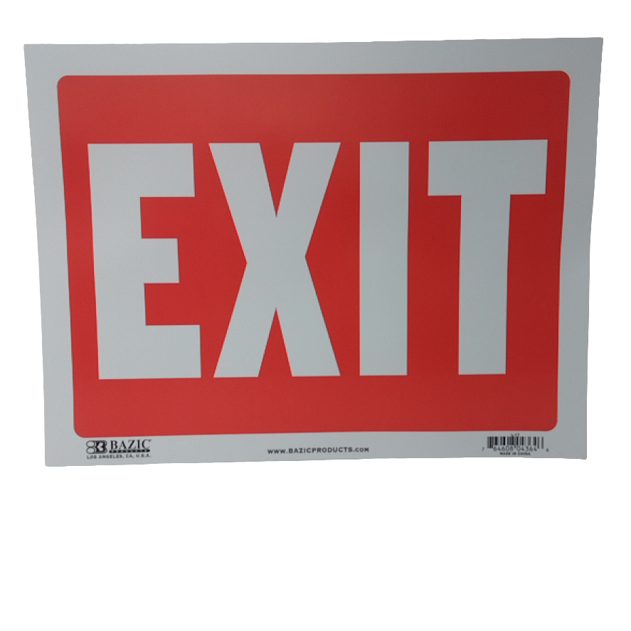 EXIT SIGN 12" X 16"