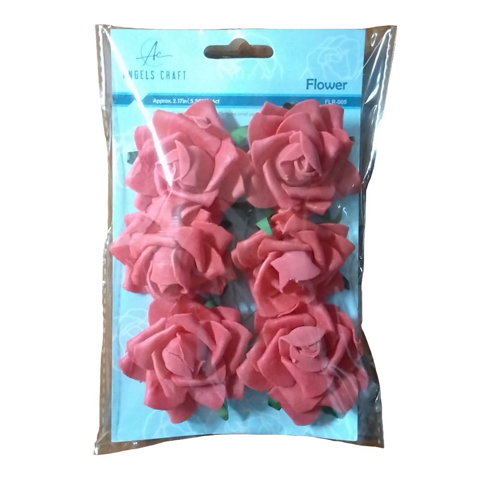 FOAM FLOWER,RED, 2 12/INNER 6CT