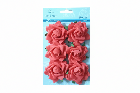 FOAM FLOWER,RED, 2 12/INNER 6CT
