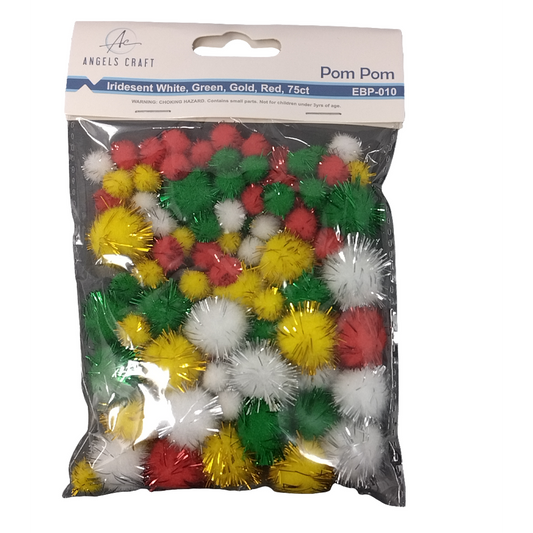POM POM, ASST. CHRISTMAS COLORS AND SIZES