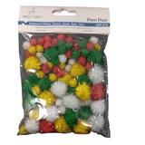 POM POM, ASST. CHRISTMAS COLORS AND SIZES