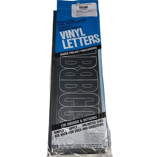 GOTHIC VINYL LETTERS & NUM D3218