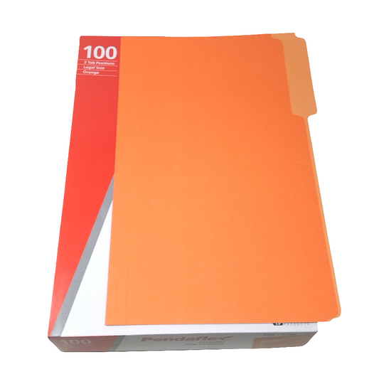 FOLDER INTERIOR LEGAL ORANGE BOX/100