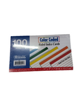 100 CT. 3" X 5" RULED COLOR CODED INDEX CARD