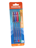 4 Boligrafos Cristal Surtidos