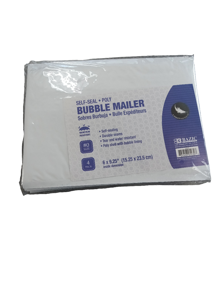 6X9 POLY BUBBLE MAILER 3\PACK