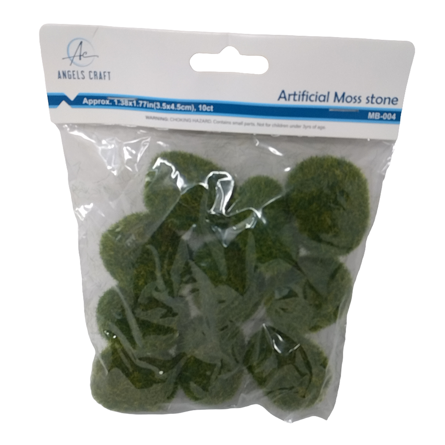 MOSS STONE, APPROX. 3.5X4.5CM 10CT