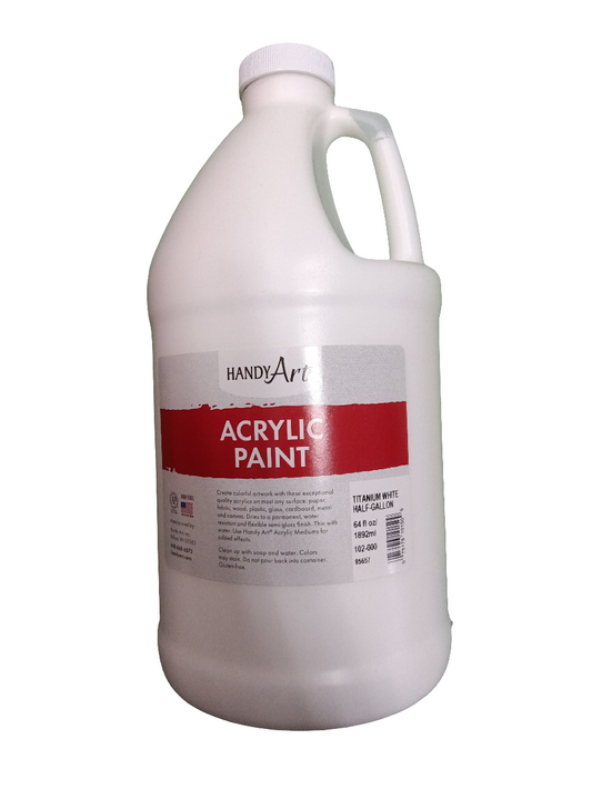 ACRYLIC PAINT TITANIUM WHITE 1/2 GALLON