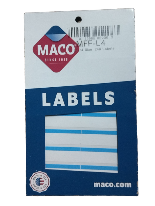 FILE FOLDER LABELS BLUE 9/16" X 3-7/16" 248 PC