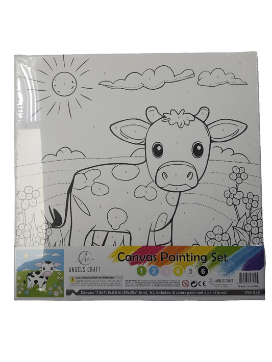 CANVAS PAINT SET, INCLUDES: 6 COLORS 1 BRUSH