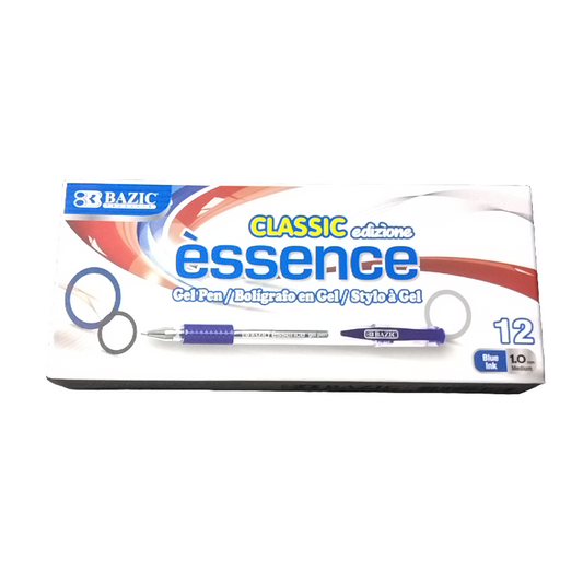 ESSENCE GEL-PEN BLUE WITH CUSHION GRIP 12/BOX