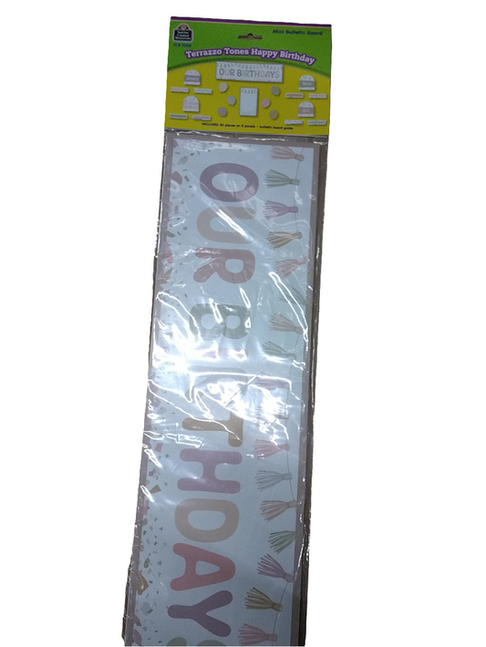 TERRAZZO TONES OUR BIRTHDAYS MINI BULLETIN BOARD