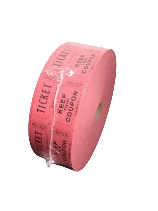 DOUBLETICKETS ROLL 1" X 2" RED 2000 PC