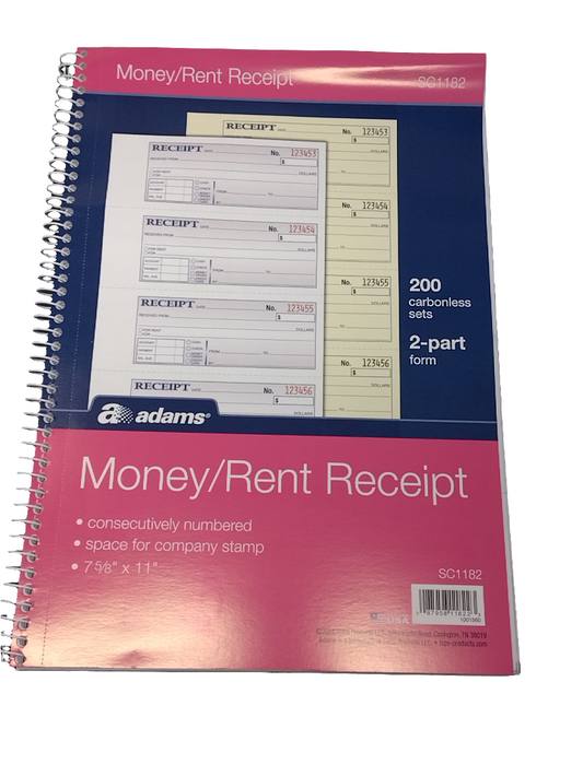 Money/Rent Receipt
