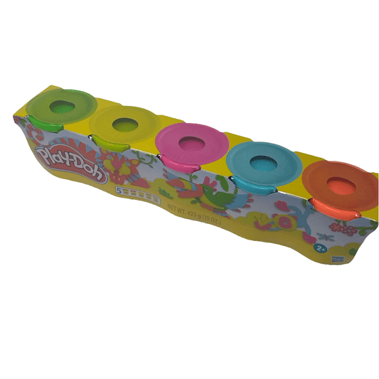 PLAY DOH 5 PACK 3 OZ NEON COLOR