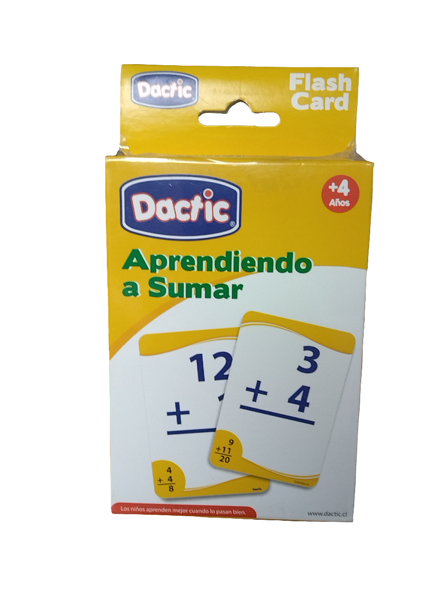 FLASH CARD APRENDIENDO A SUMAR 1 AL 12