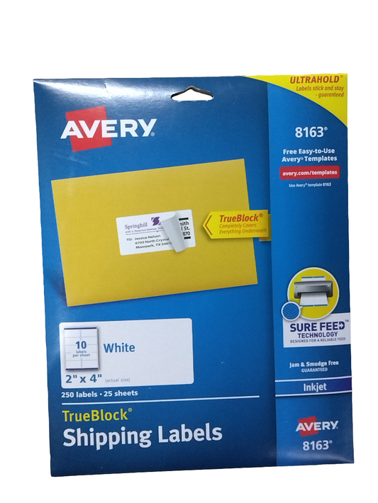 TRUEBLOCK SHIPPING LABELS 2" X 4" PQ.250