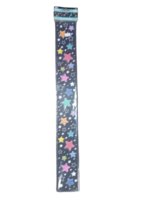 STAR BRIGHT COLORFUL STARS ON BLACK EZ BORDER