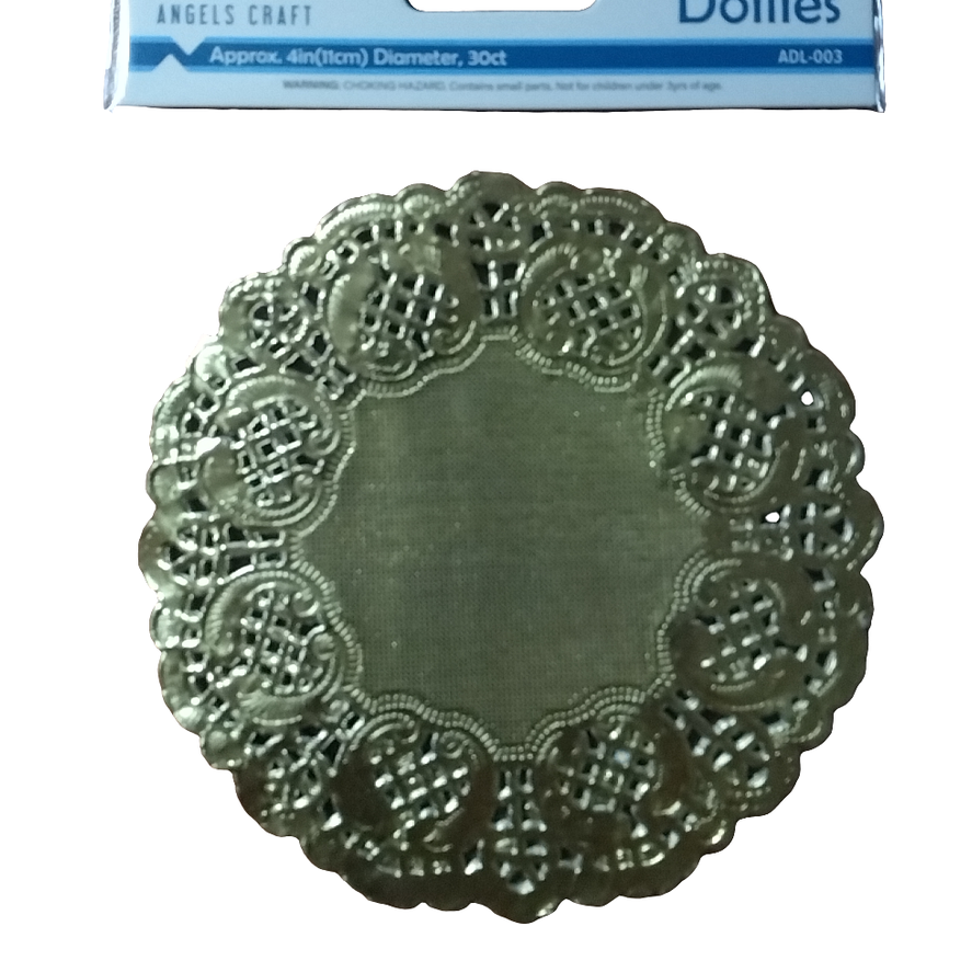 PAPER DOILIES-GOLD, APPROX. 4IN 60CT