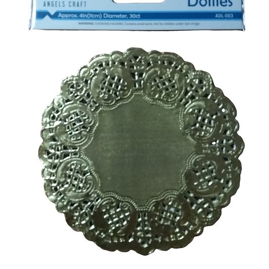 PAPER DOILIES-GOLD, APPROX. 4IN 60CT