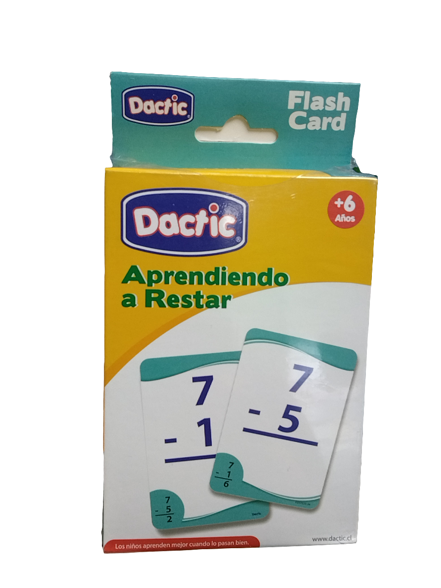 FLASH CARD APRENDIENDO A RESTAR