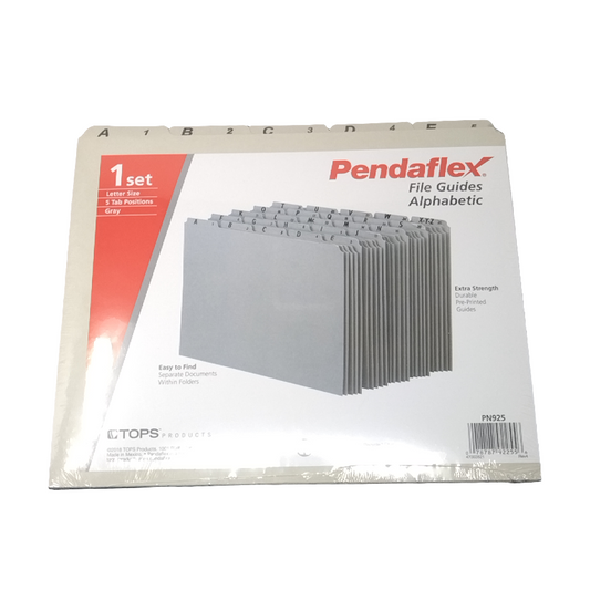 FILE GUIDE LETTER GREY A-Z PQ.25