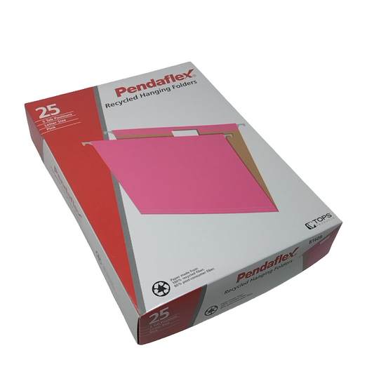 HANGING FOLDER LETTER PINK BOX/25