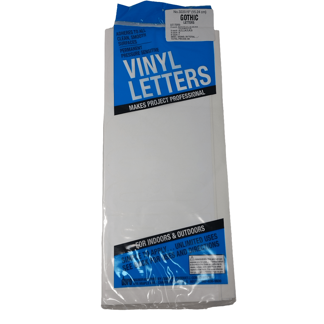 GOTHIC VINYL LETTERS & NUM