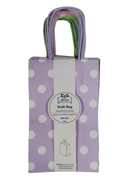 Medium Kraft Bag Polka Dots