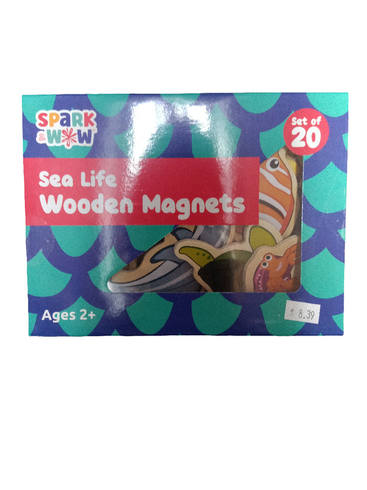WOODEN MAGNETS SEA LIFE SET OF 20PCS
