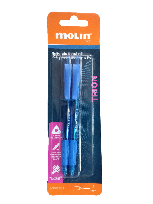 2 Boligrafos Retractiles 1mm