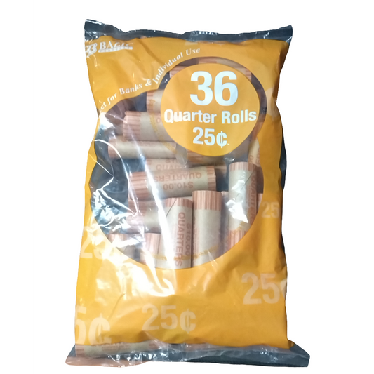 COIN WRAPPERS TUBULAR .25 PQT.36