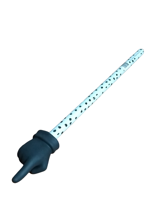 BLACK PAINTED DOTS HAND POINTER