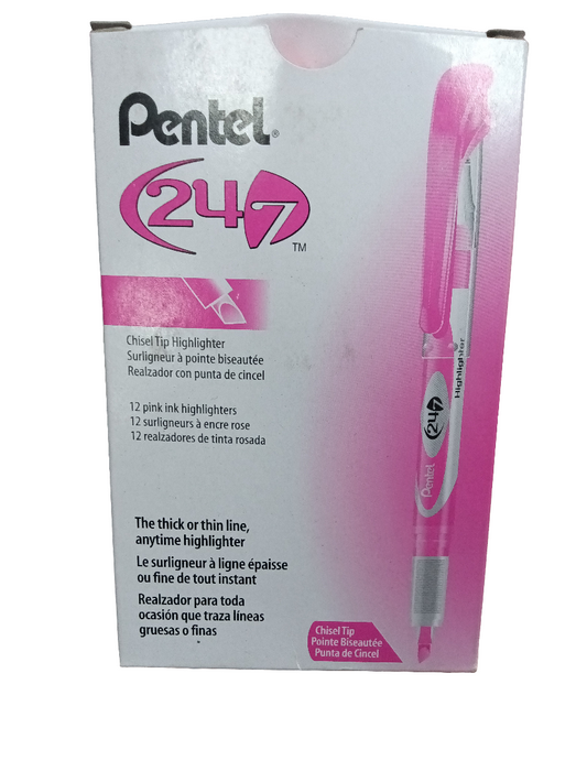 Chisel tip highliter 247 pink