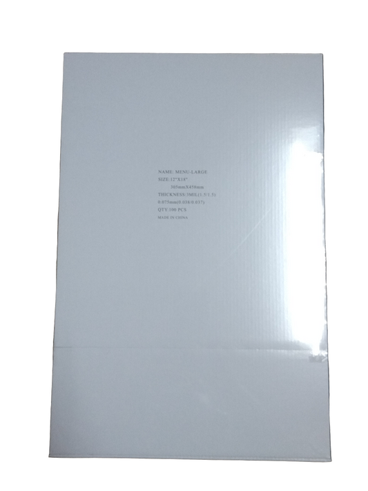 LAMINATING POUCH 3ML LARGE MENU
