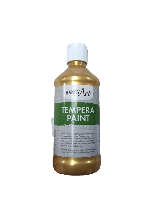 TEMPERA PAINT GOLD METALLIC 8 OZ