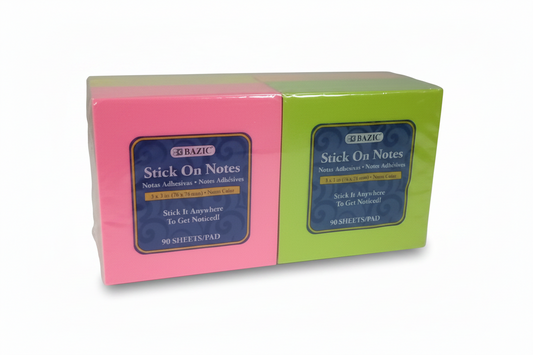 Stick on Notes 3" X 3" Neon 12/pk – imagen 1 - JA Riollano