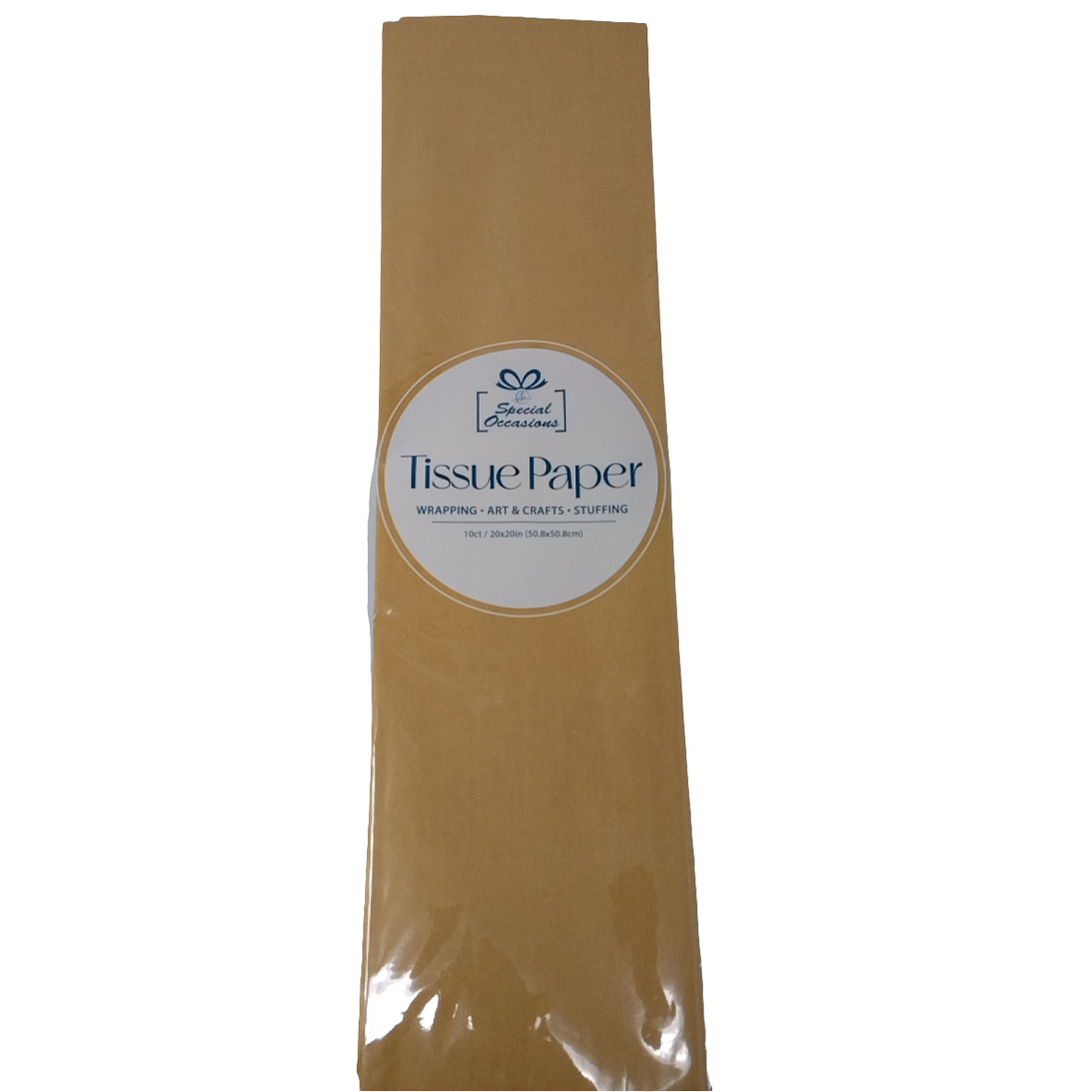 GOLD TISSUE PAPER 10 SHEETS 19.69X19.69IN