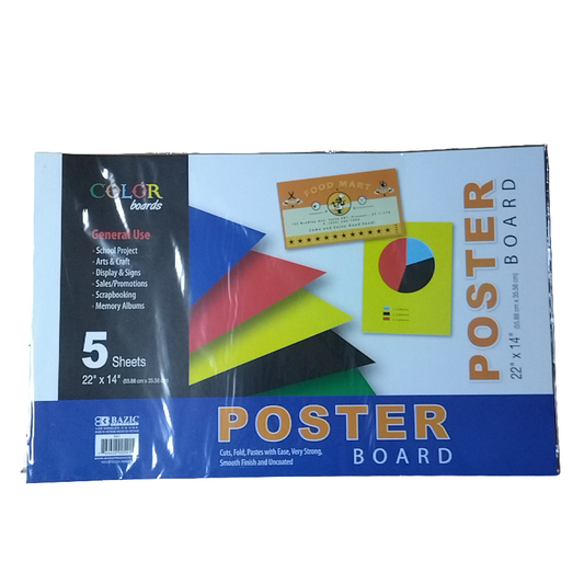 POSTER BOARD COLORS 22" X 14" PQ.5