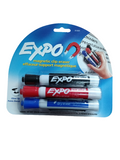 EXPO MAGNETIC CLIP ERASER W/3 LOW CHISEL MARKERS
