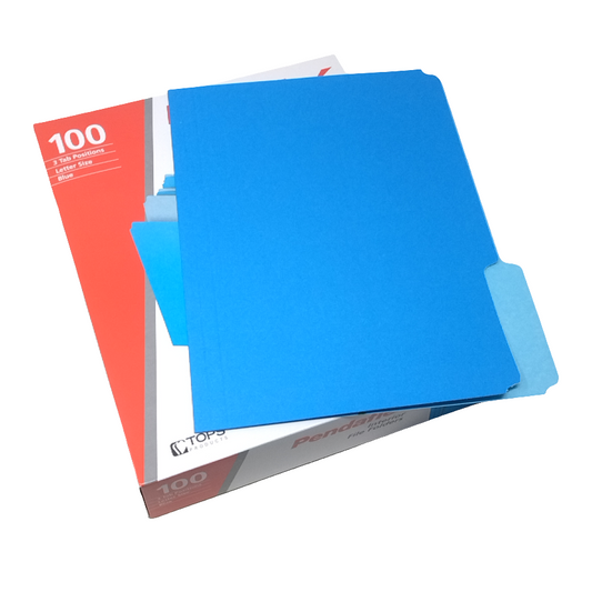 FOLDER INTERIOR LETTER BLUE BOX/100