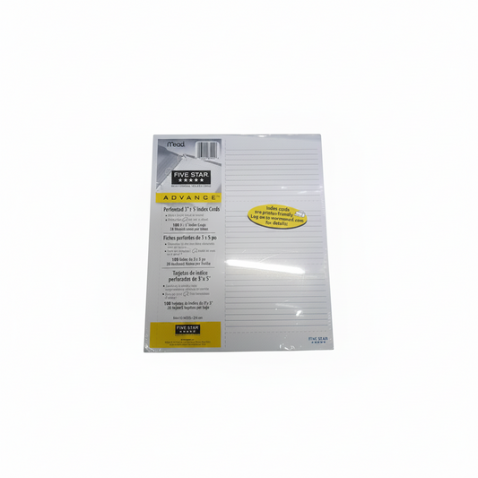 MD Perforated 3" x 5'' Index Card - JA Riollano