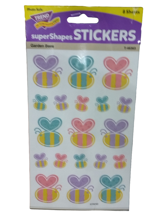 GARDEN BEES SUPERSHAPES STICKERS 152PK