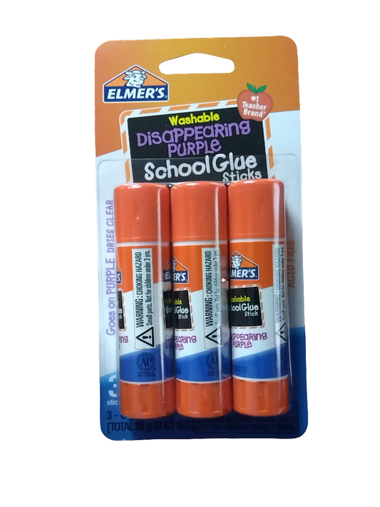 GLUE STICK 6GR WASHABEL SCHOOL GLUE PQT.3
