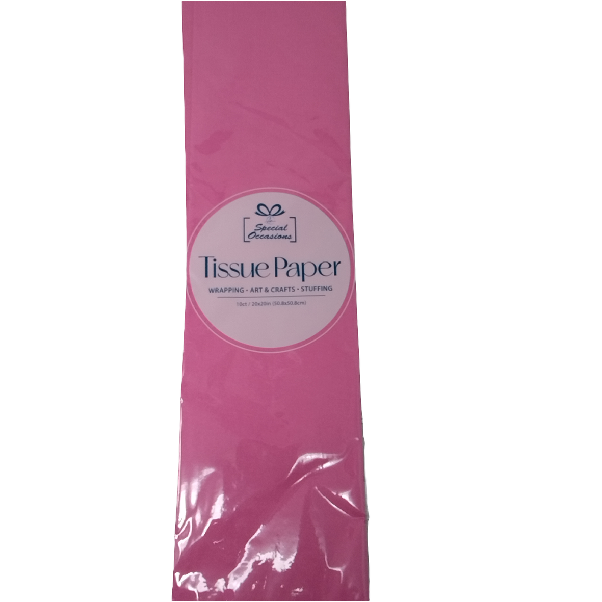 HOT PINK TISSUE PAPER 10 SHEET 19.69X19.69IN