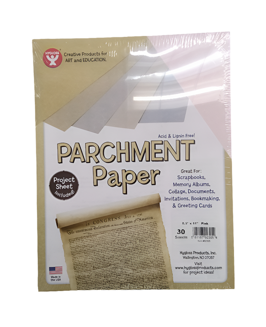 PARCHMENT PAPER PINK 8.5X11 30 SHEETS