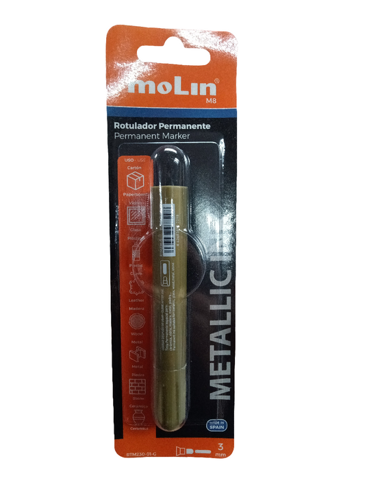 BLISTER 1 ROTULADORES DE TINTA METáLICA ORO